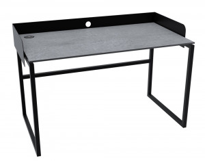 Schreibtisch grau Keramik-Tischplatte, Schreibtisch Metall,  Breite 130 cm