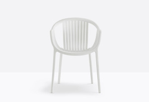 Gartenstuhl weiß Kunststoff, Outdoor Stuhl weiß, Stuhl stapelbar weiß