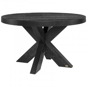 Runder Esstisch schwarz, Tisch rund schwarz, Durchmesser 140 cm
