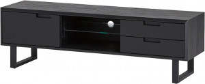 TV Schrank schwarz, Fernsehschrank schwarz, Breite 165 cm