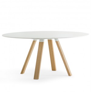 Tisch weiß rund , Esstisch rund weiß, Konferenztisch rund weiß, Durchmesser 159 cm
