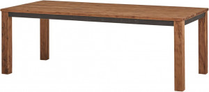 Tisch Massivholz braun, Esstisch Metall Holz,  Breite 160 cm