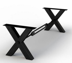 Tischgestell Metall schwarz, Industriedesign Tischbeine schwarz, Metallgestell für Esstisch schwarz