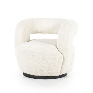 Sessel beige-weiß, runder Sessel weiß, Sessel rund beige