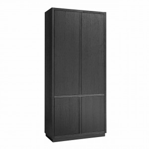 Schrank schwarz,  Kleiderschrank schwarz, Bücherschrank braun-schwarz, Aktenschrank schwarz, Breite 100 cm