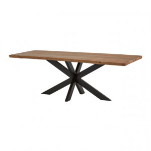 Tisch Metall Gestell, Esstisch Industriedesign,Tisch schwarz Industrie, Breite 180 cm
