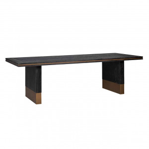 Esstisch schwarz, Tisch schwarz Eiche furniert, Breite 260 cm
