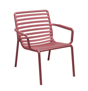 Gartensessel rot, Sessel Kunststoff weiß, Sessel mit Armlehne rot, Gartensessel mit Armlehne rot