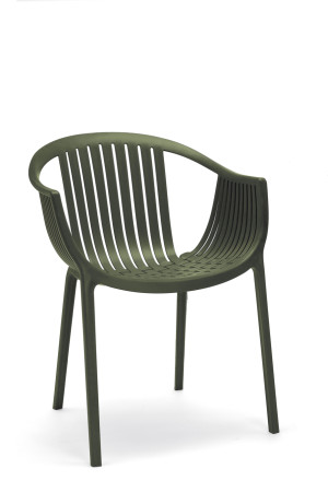 Gartenstuhl grün Kunststoff, Outdoor Stuhl grün, Stuhl stapelbar grün