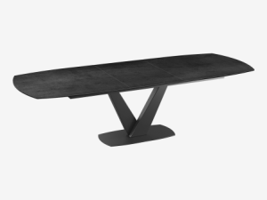 Esstisch anthrazit Keramik-Tischplatte, Esstisch ausziehbare Tischplatte, Tisch Keramik,  Tisch ausziehbar Tischplatte Titan-anthrazit,  Breite 200-260 cm