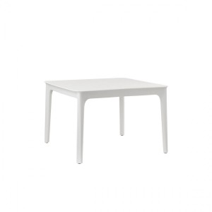 Gartentisch weiß, Kunststoff Beitstelltisch weiß, Gartentisch Kunststoff weiß, Maße 60x60 cm