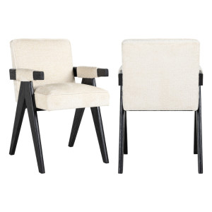 Stuhl schwarz-weiß, Stuhl weiß mit Lehne Stuhlbeine schwarz