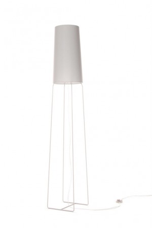 Stehleuchte grau, moderne Stehlampe grau mit Lampenschirm