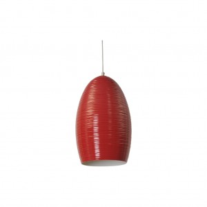 Moderne Hängeleuchte Lampenschirm aus Aluminium, Hängelampe Farbe rot, Durchmesser 25 cm