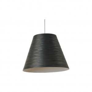 Moderne Hängeleuchte Lampenschirm aus Aluminium, Hängelampe Farbe schwarz, Durchmesser 80 cm