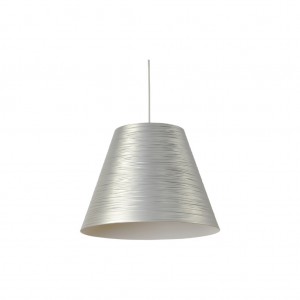 Moderne Hängeleuchte Lampenschirm aus Aluminium, Hängelampe Farbe silber, Durchmesser 60 cm