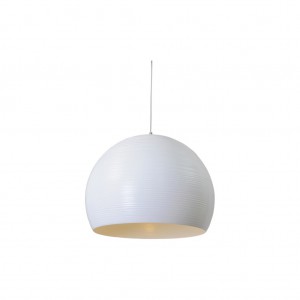 Moderne Hängeleuchte Lampenschirm aus Aluminium, Hängelampe Farbe weiß, Durchmesser 40 cm