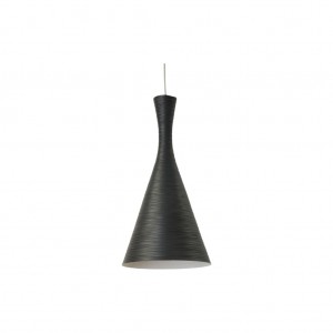 Moderne Hängeleuchte Lampenschirm aus Aluminium, Hängelampe Farbe schwarz, Durchmesser 30 cm