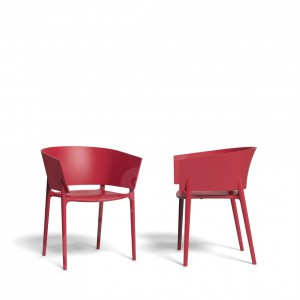 Gartenstuhl rot, Design-Stuhl rot