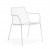 Sessel weiß Metall mit Armlehne stapelbar, Garten - Sessel Lounge aus Metall, Sessel Outdoor weiß, Höhe 72 cm