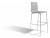 Design Barstuhl, hellgrau, stapelbar, Sitzhöhe 80 cm