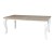 Esstisch im Landhausstil aus Massivholz, Tisch weiß - braun, Länge 220 cm