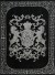Decke, Plaid, Farbe schwarz-silber, Größe 175 x 235 cm
