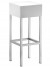 Design Barhocker Weiß, Tresenhocker gepolstert, Sitzhöhe 80 cm 