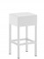 Design Barhocker Weiß, Tresenhocker gepolstert, Sitzhöhe 65 cm