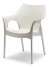 Design Stuhl, Kunststoff, Leinen, Sitzhöhe 45 cm
