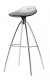 Design Bar-Tresenhocker, Farbe Grau - Chrom, Sitzhöhe 80 cm