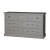 Sideboard grau im Landhausstil, Kommode mit acht Schubladen Massivholz grau