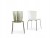 Design Stuhl Weiß mit eingelassenem Schilfgras 