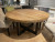 Runder Tisch grau - Naturholz, Tisch rund Industrie grau, Esstisch rund Landhausstil,   Durchmesser 130 cm