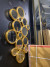 Spiegel Gold, Wandspiegel Gold, Deko-Spiegel Gold, Höhe 119 cm