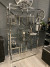 Metall Regal, Regal Silber, Glas Regal verchromt, Bücherregal Silber, Höhe 180 cm