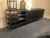 Sideboard schwarz, Anrichte schwarz, Sideboard Metall Holz schwarz, Breite 220 cm