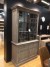 Vitrine Farbe Altholz, Geschirrschrank aus Massivholz,  Küchenschrank Landhaus, Breite 130 cm