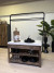 Kücheninsel Altholz mit Marmorplatte, Küchentisch, Maße 150x97 cm