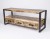 Wandkonsole, TV Lowboard aus Massivholz im Industriedesign mit 3 Schubladen