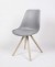Stuhl gepolstert  Gestell aus Massivholz, Stuhl Farbe grau