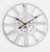 Wanduhr Metall im Landhausstil, Uhr weiß-beige vintage, Ø 102 cm