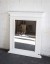Spiegel weiß im Landhausstil, Wandspiegel weiß  Massivholz, Maße 93x110 cm