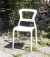 Gartenstuhl weiß  aus Kunststoff, Stuhl Outdoor