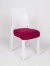 Stuhl weiß mit Sitzkissen,  Outdoor Stuhl aus Kunststoff weiß