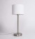 Tischlampe, Tischleuchte mit Lampenschirm weiß, Höhe 50 cm