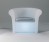 Leuchtsessel aus Kunststoff, Outdoor Sessel in Weiß leuchtend
