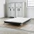 Bett im modern-klassik Stil, Farbe schwarz, Füße aus Aluminium, Breite 140 cm