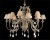 Kronleuchter 12-armig im Landhausstil, Farbe Elfenbein, Lampenschirme , Ø 105 cm