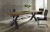 Esstisch aus massiv Eiche, Tisch im Industriedesign mit einem Gestell aus Metall, Maße 300 x 100 cm